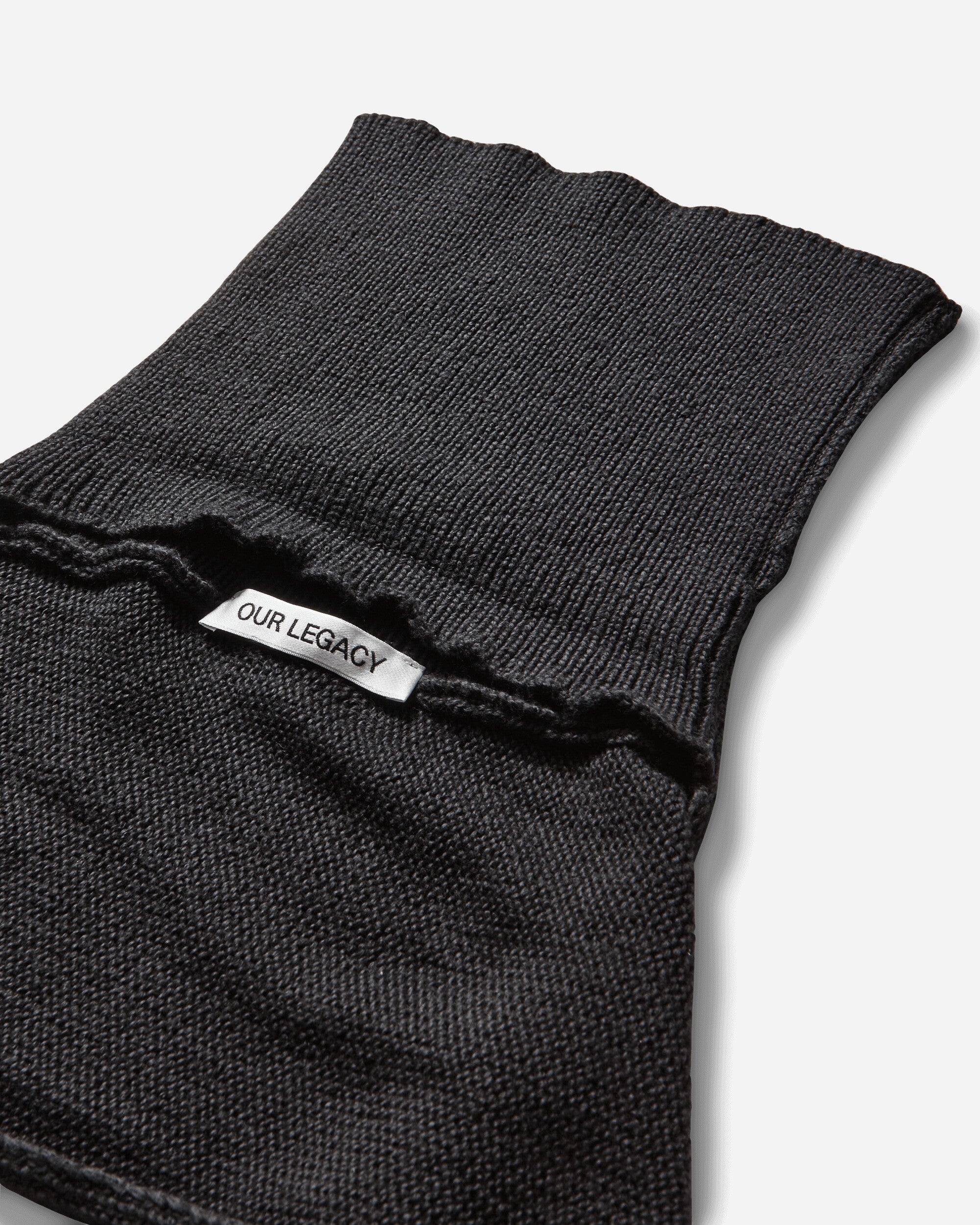 Our Legacy Wmns Mock Scarf Black Cloud Cotton Gloves and Scarves Scarves and Warmneck A2268MB 001