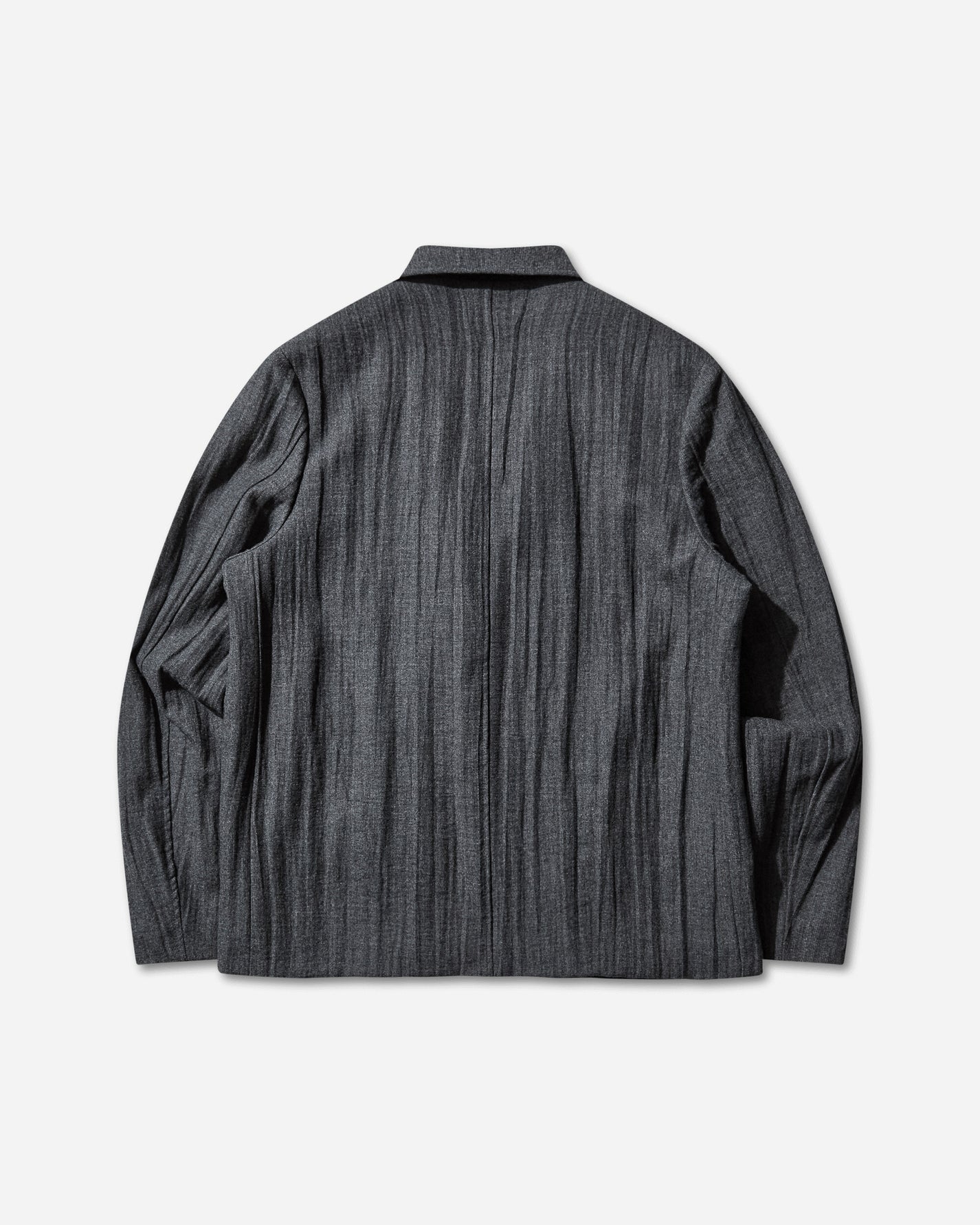 Our Legacy Temp Blazer Stone Grey Plisse Wool Coats and Jackets Blazers M4250TS 001