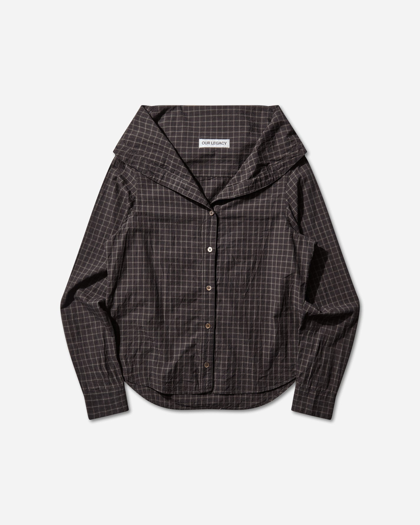 Our Legacy Wmns Kaonashi Shirt Black Faux Lumberjack Check Shirts Blouses W4252KB 001