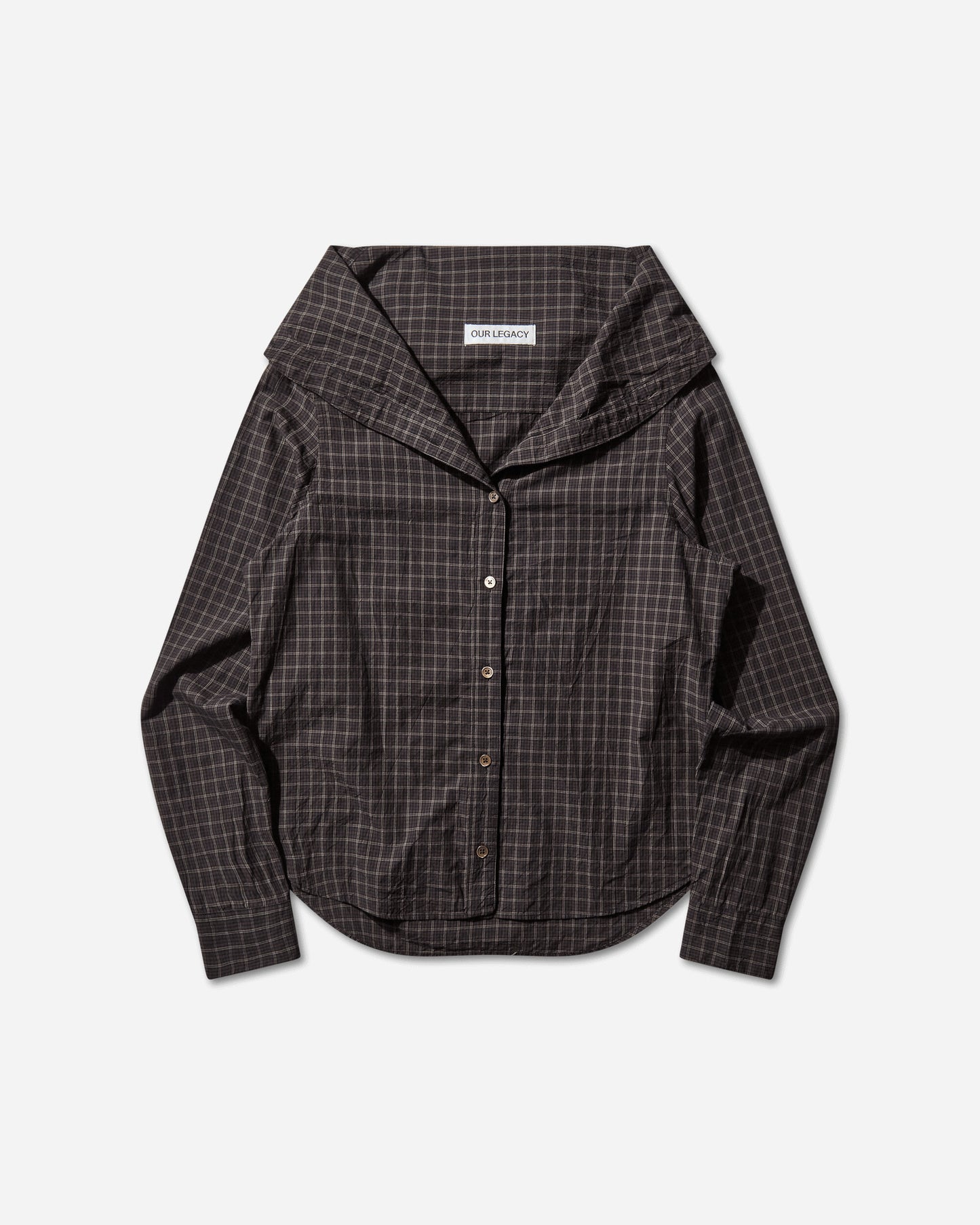 Our Legacy Wmns Kaonashi Shirt Black Faux Lumberjack Check Shirts Blouses W4252KB 001