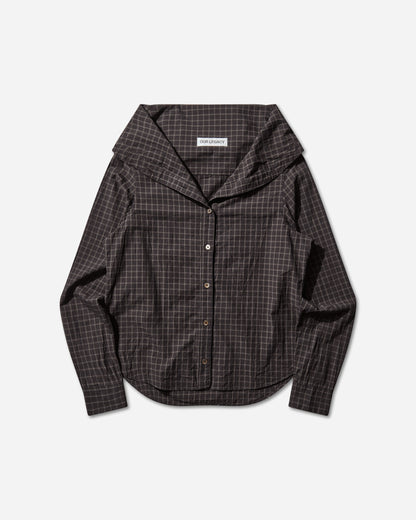 Our Legacy Wmns Kaonashi Shirt Black Faux Lumberjack Check Shirts Blouses W4252KB 001