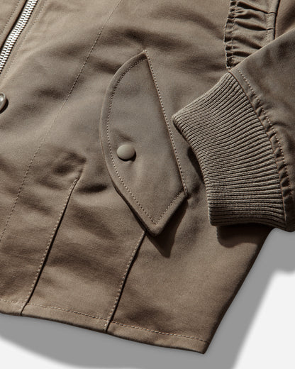 Our Legacy Wmns Frill Bomber Kharkee Double Weave Sateen Coats and Jackets Bomber Jackets W2261FK 001