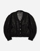 Our Legacy Academy Cardigan Black Ragged Open Linen Knitwears Cardigans M2263AB 001
