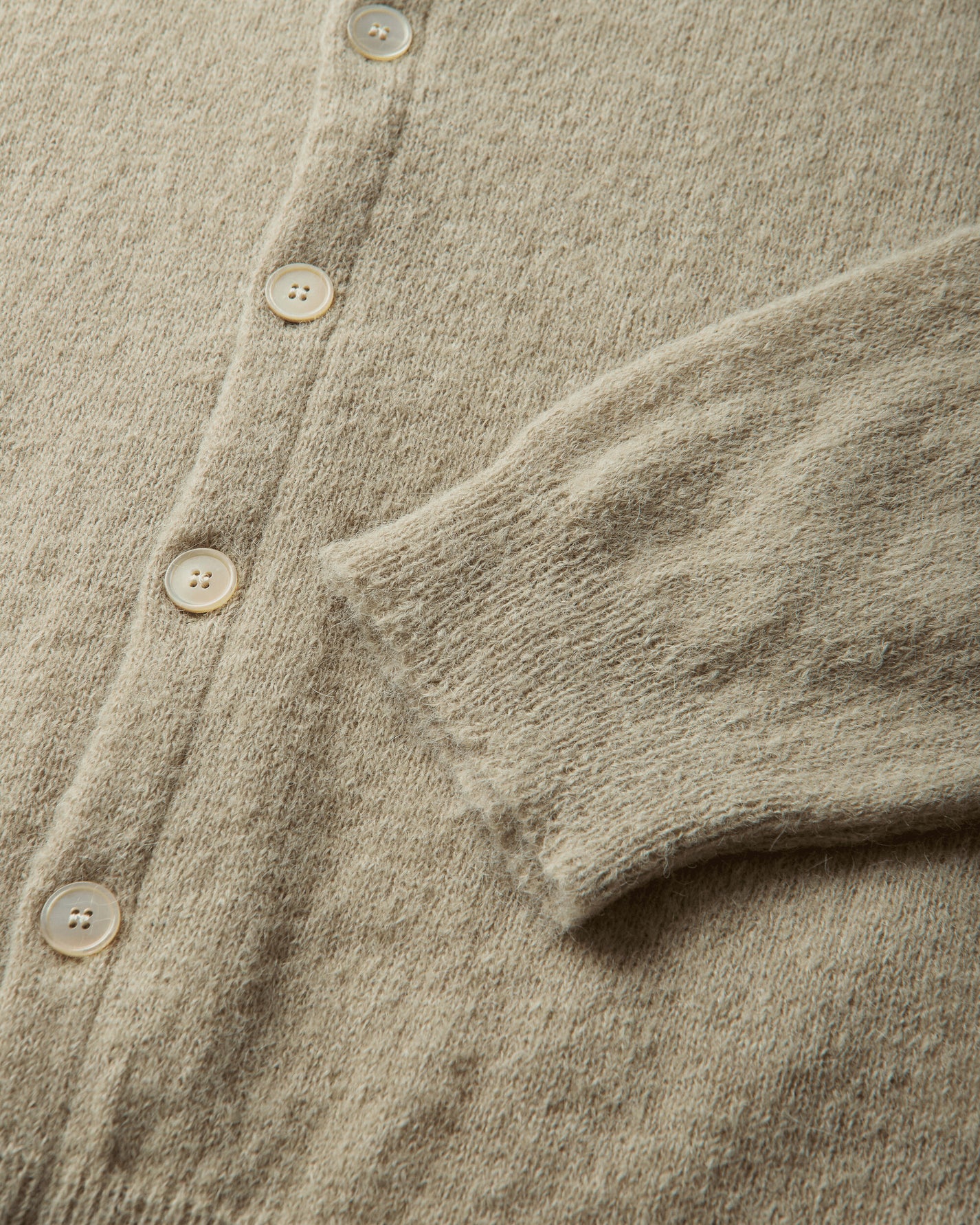 Our Legacy Evening Polo Soft Sage Fuzzy Alpaca Knitwears Cardigans M4263ES 001