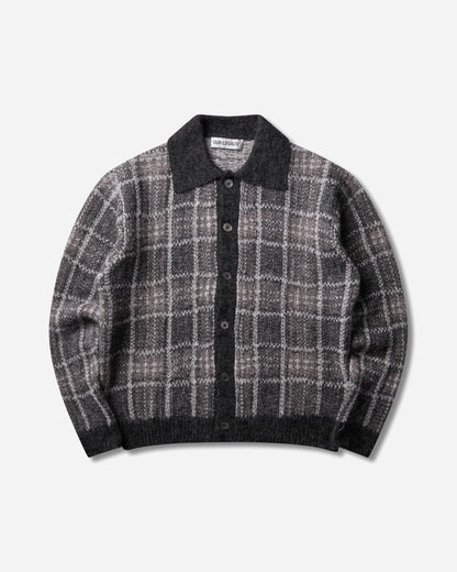 Our Legacy Evening Polo Grand Check Fuzzy Alpaca Knitwears Cardigans M4263EG 001