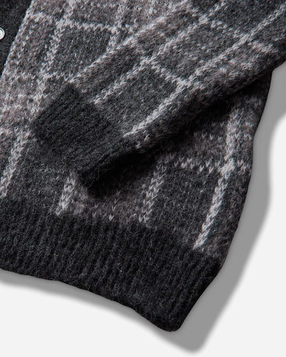 Our Legacy Evening Polo Grand Check Fuzzy Alpaca Knitwears Cardigans M4263EG 001