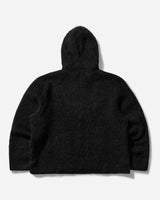 Our Legacy Full Zip Hood Black Hairy Wool Knitwears Cardigans M4243FBH 001