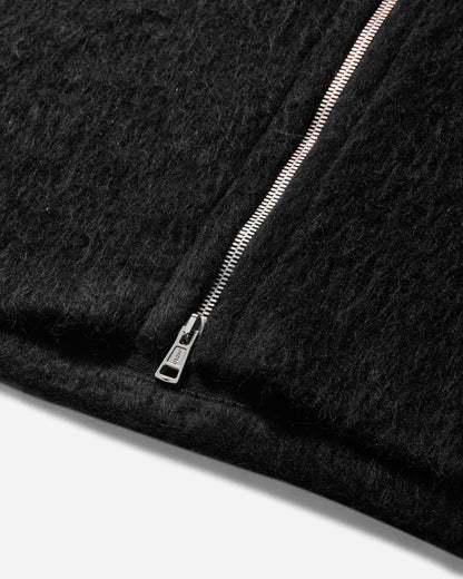 Our Legacy Full Zip Hood Black Hairy Wool Knitwears Cardigans M4243FBH 001