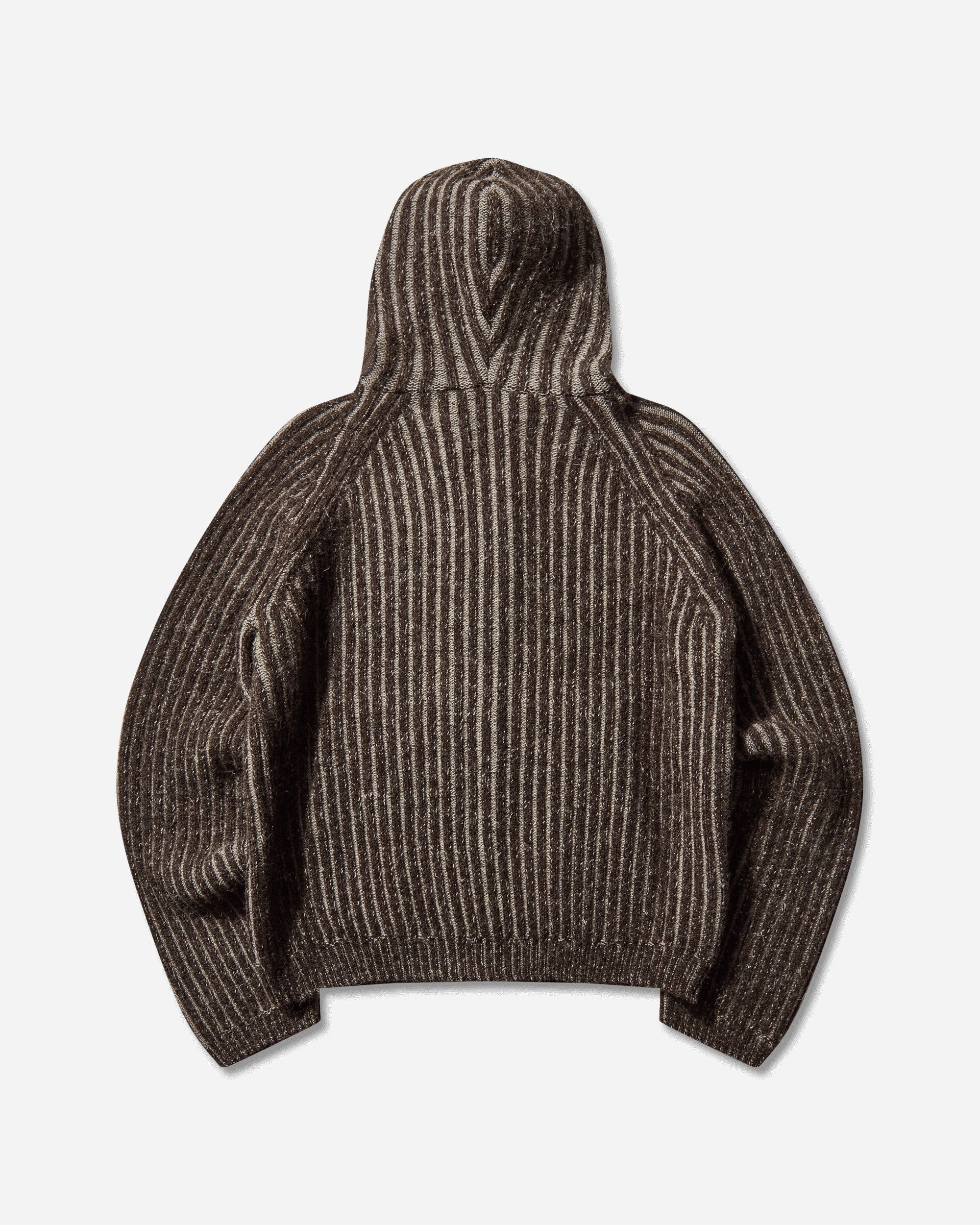 Our Legacy Level Hood Vanise Brown Stripe Isels Wool Knitwears Cardigans M4253LV 001
