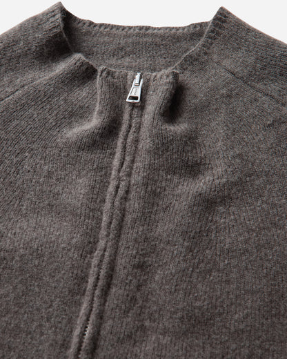 Our Legacy Line Zip Cardigan Mud Spray Dye Cherub Wool Knitwears Cardigans M4263LM 001