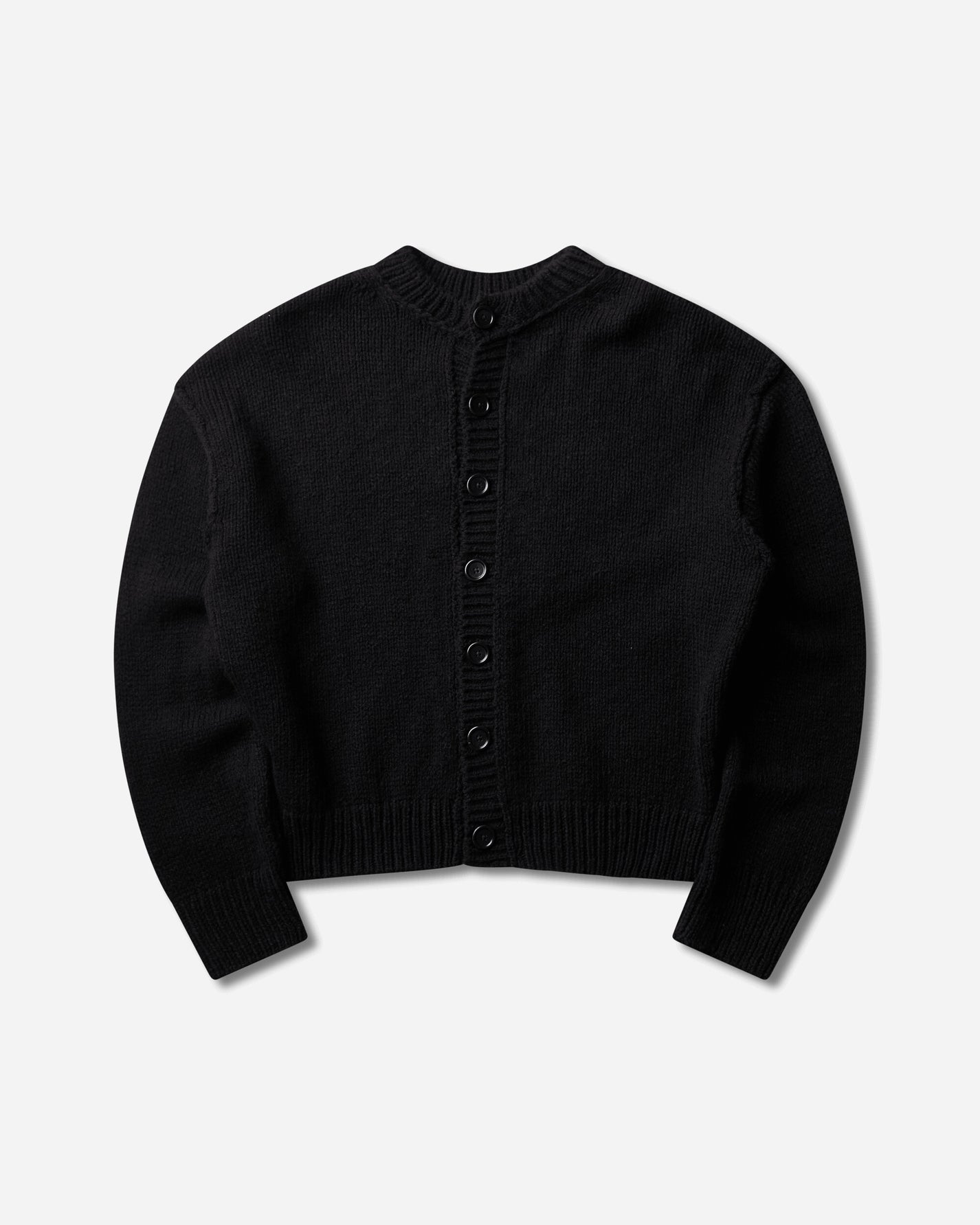 Our Legacy Pitch Cardigan Slub Twisted Black Wool Knitwears Cardigans M4263PS 001