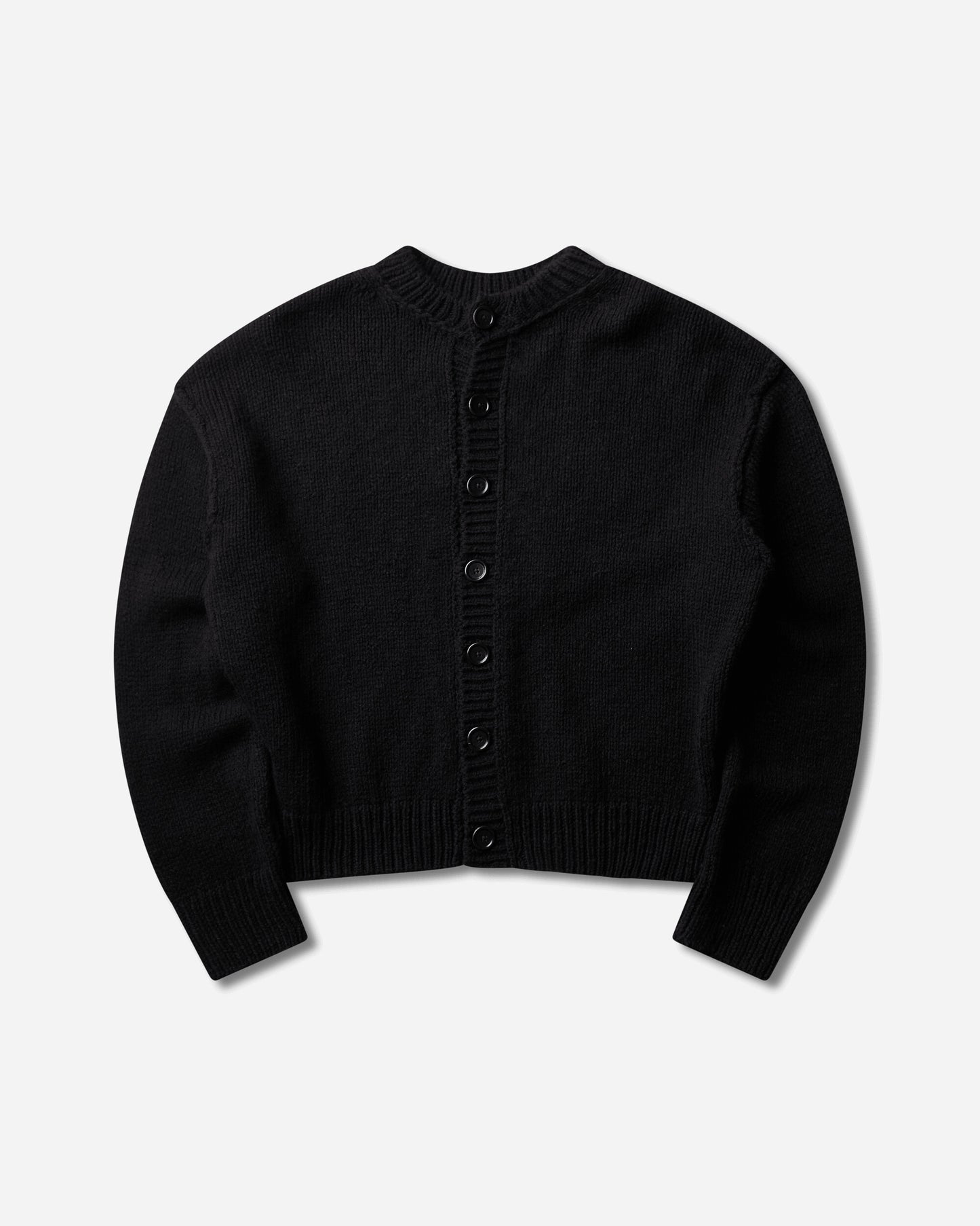 Our Legacy Pitch Cardigan Slub Twisted Black Wool Knitwears Cardigans M4263PS 001