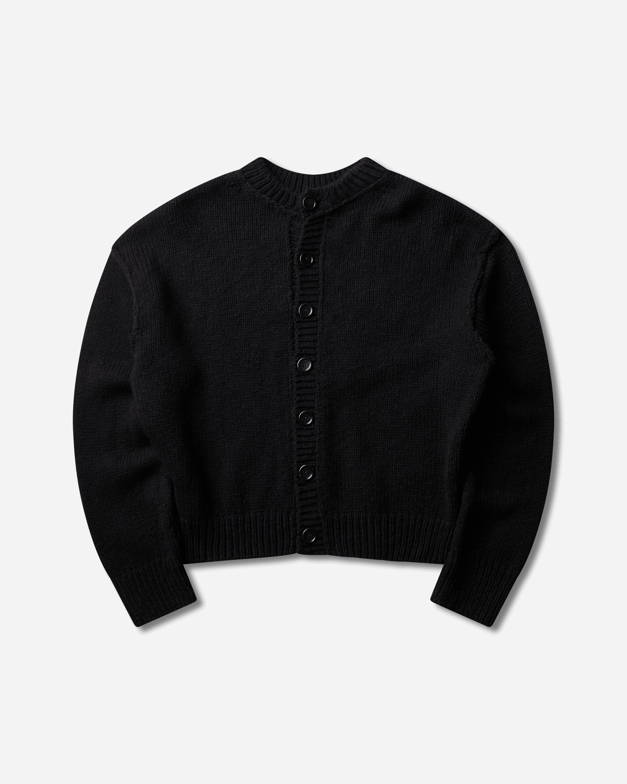 Our Legacy Pitch Cardigan Slub Twisted Black Wool Knitwears Cardigans M4263PS 001