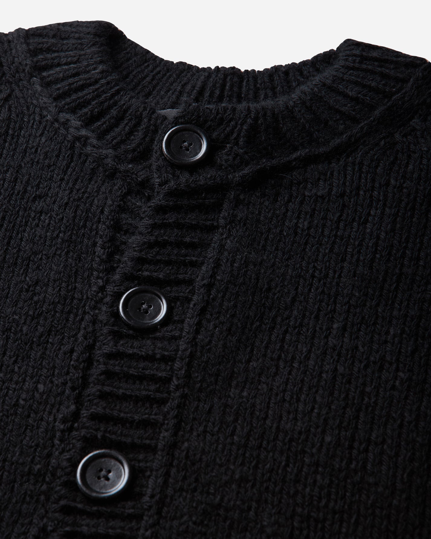 Our Legacy Pitch Cardigan Slub Twisted Black Wool Knitwears Cardigans M4263PS 001