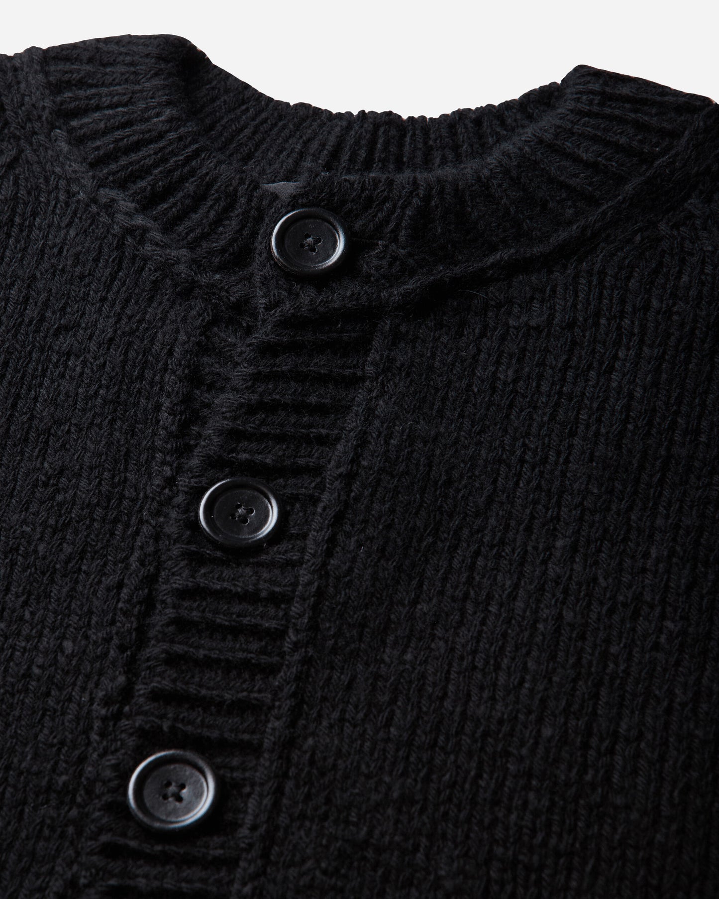 Our Legacy Pitch Cardigan Slub Twisted Black Wool Knitwears Cardigans M4263PS 001