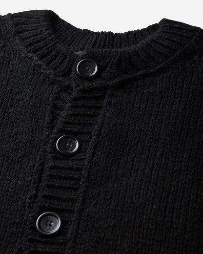 Our Legacy Pitch Cardigan Slub Twisted Black Wool Knitwears Cardigans M4263PS 001
