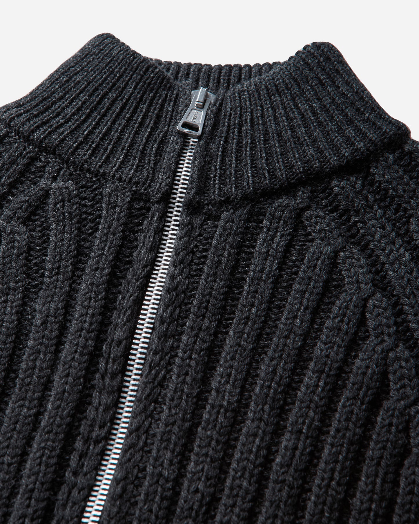 Our Legacy Ultra Zip Funnel Charcoal Dry Merino Wool Knitwears Cardigans M4263UC 001