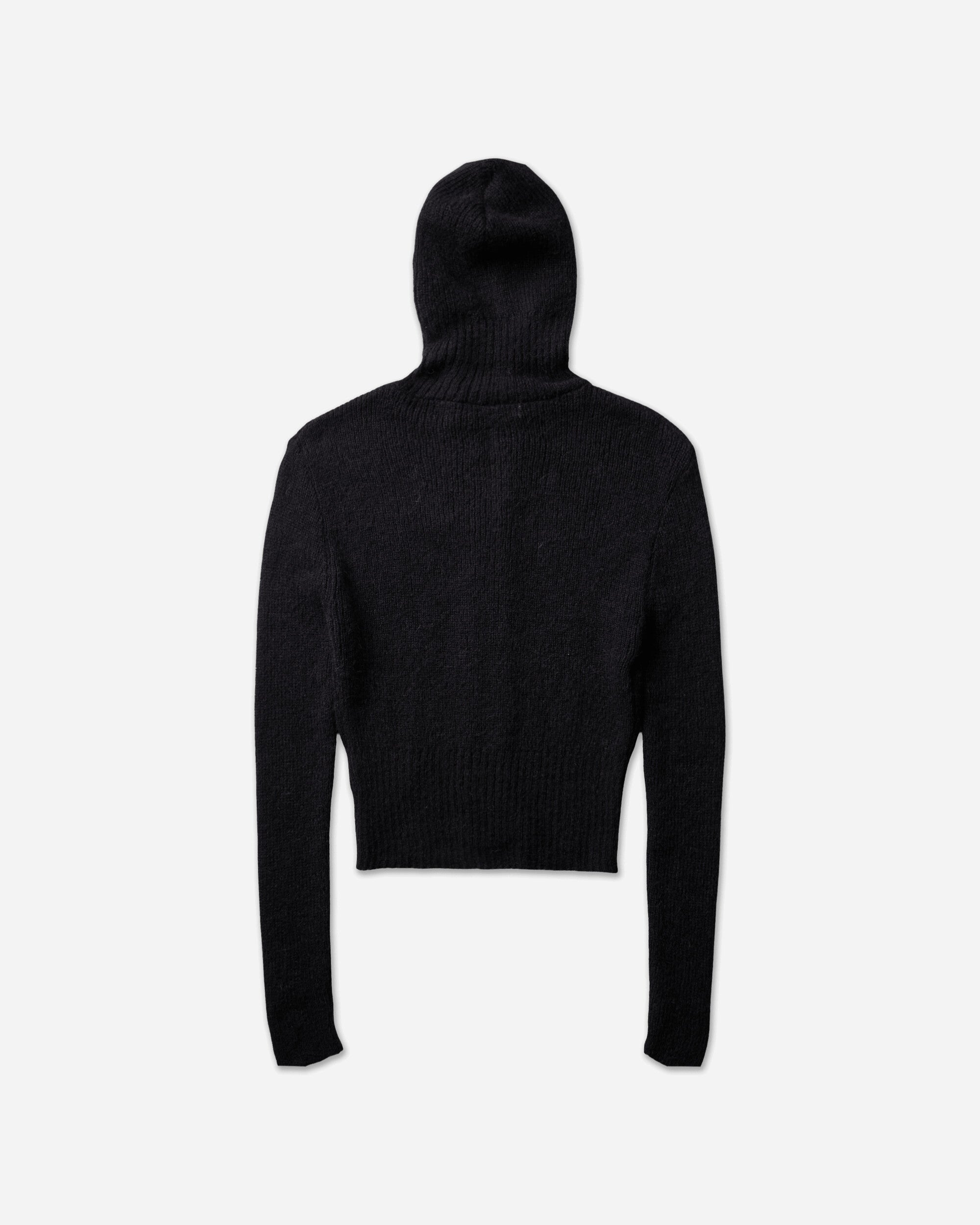 Our Legacy Wmns Compact Hood Black Fuzzy Alpaca Knitwears Cardigans W4243CB 001