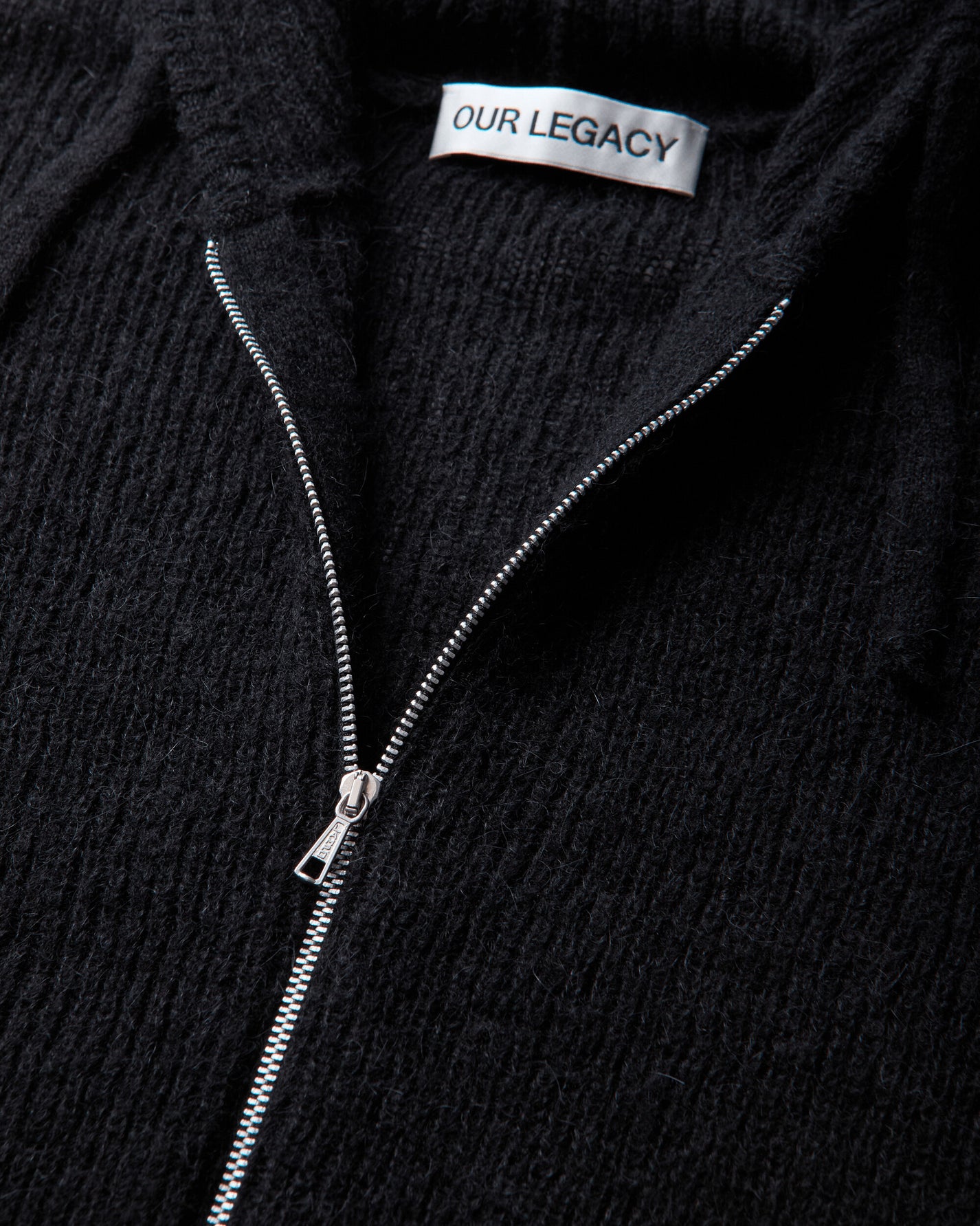 Our Legacy Wmns Compact Hood Black Fuzzy Alpaca Knitwears Cardigans W4243CB 001