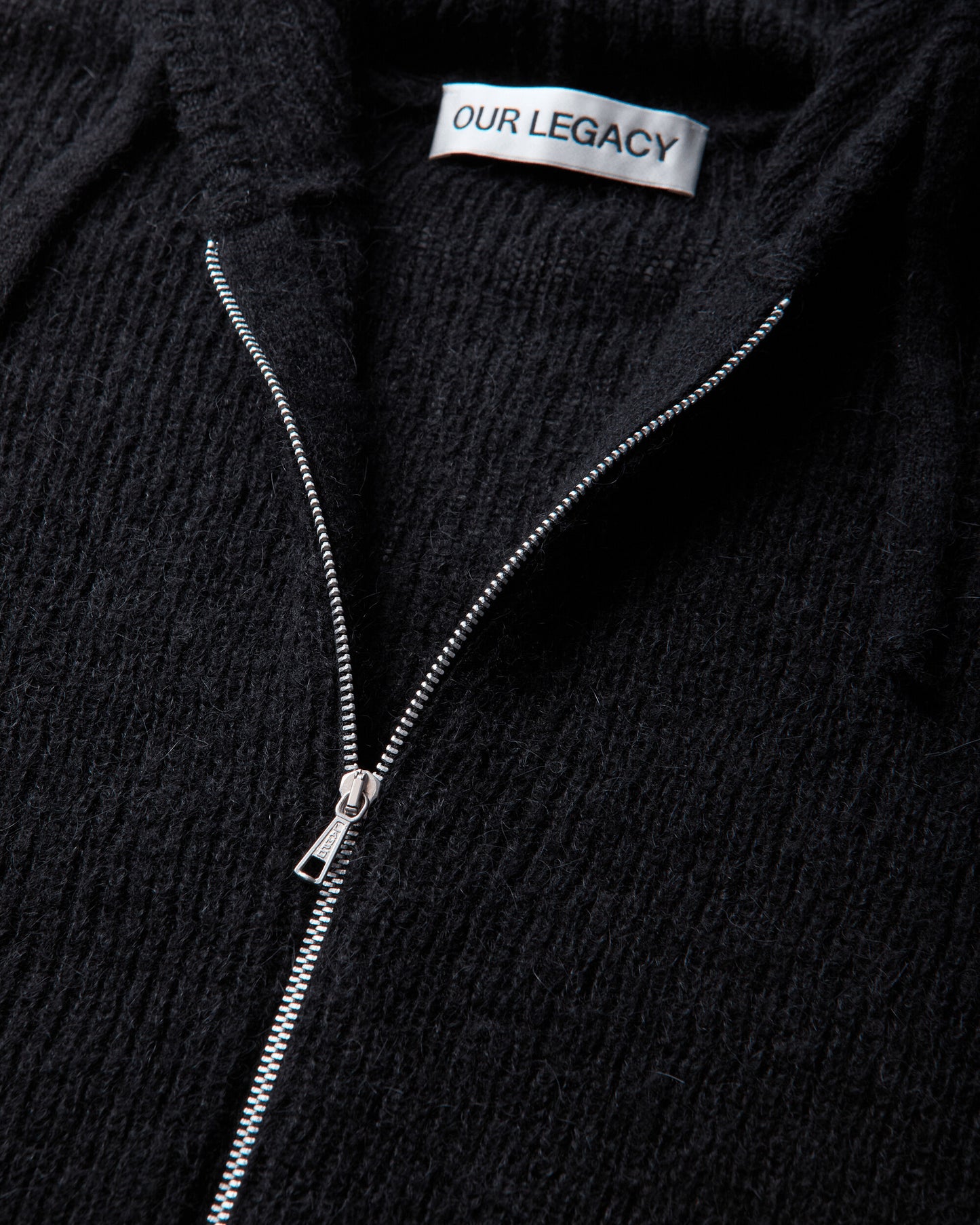 Our Legacy Wmns Compact Hood Black Fuzzy Alpaca Knitwears Cardigans W4243CB 001