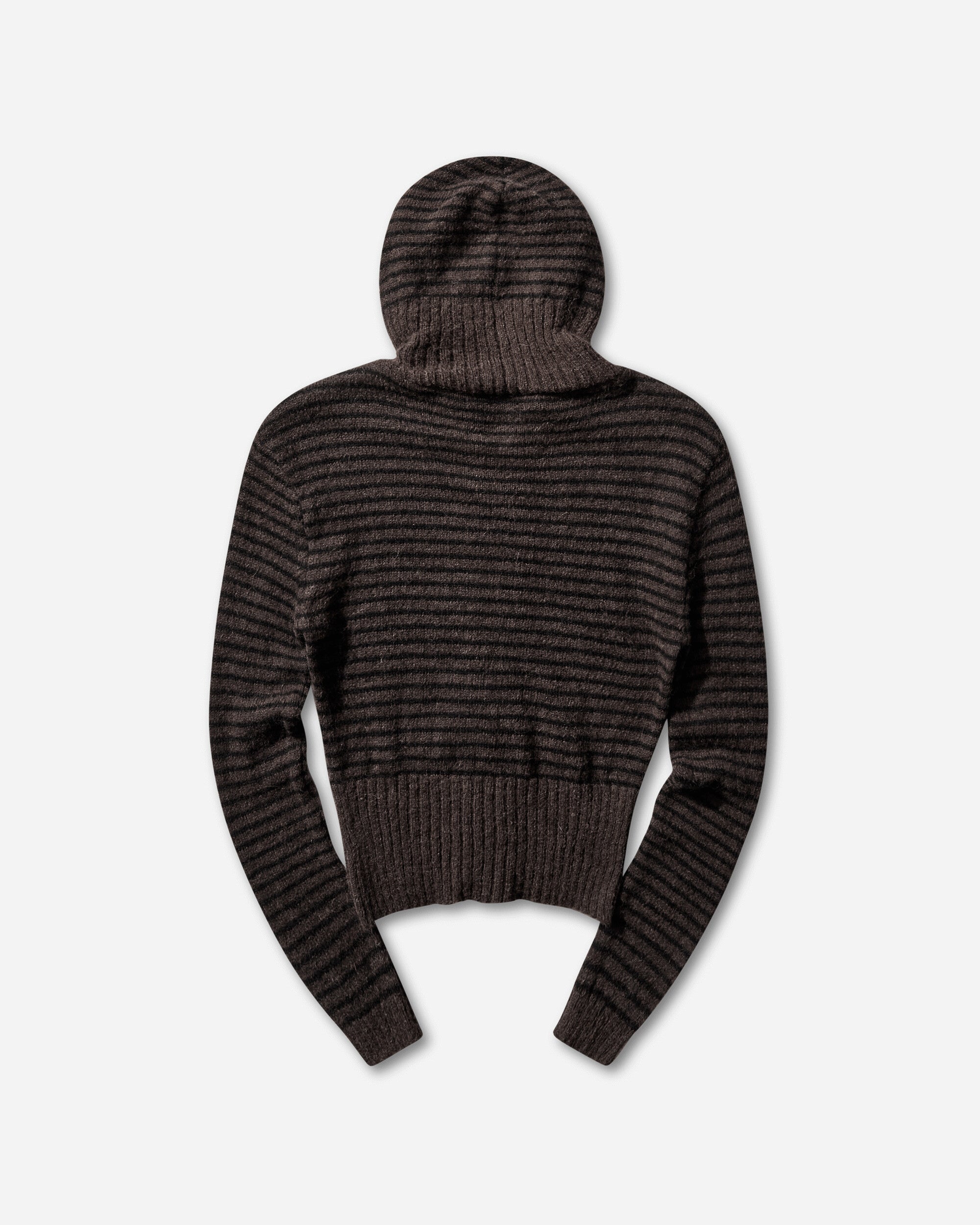 Our Legacy Wmns Compact Hood Dirt Stripe Fuzzy Alpaca Knitwears Cardigans W4253CD 001