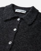 Our Legacy Wmns Mazzy Polo Charcoal Melange Fuzzy Alpaca Knitwears Cardigans W2263MCM 001