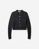 Our Legacy Wmns Mazzy Polo Charcoal Melange Fuzzy Alpaca Knitwears Cardigans W2263MCM 001