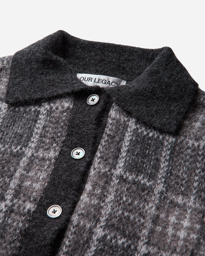 Our Legacy Wmns Mazzy Polo Grand Check Fuzzy Alpaca Knitwears Cardigans W4263MG 001