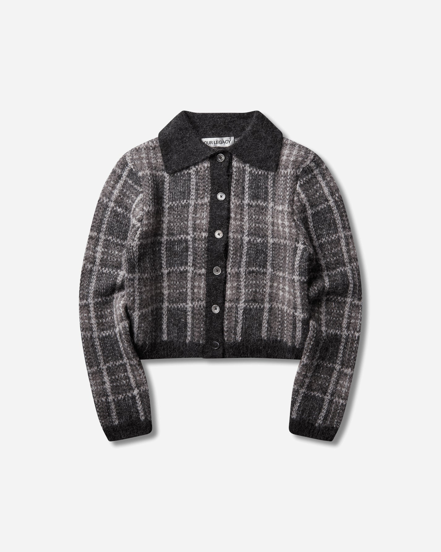 Our Legacy Wmns Mazzy Polo Grand Check Fuzzy Alpaca Knitwears Cardigans W4263MG 001
