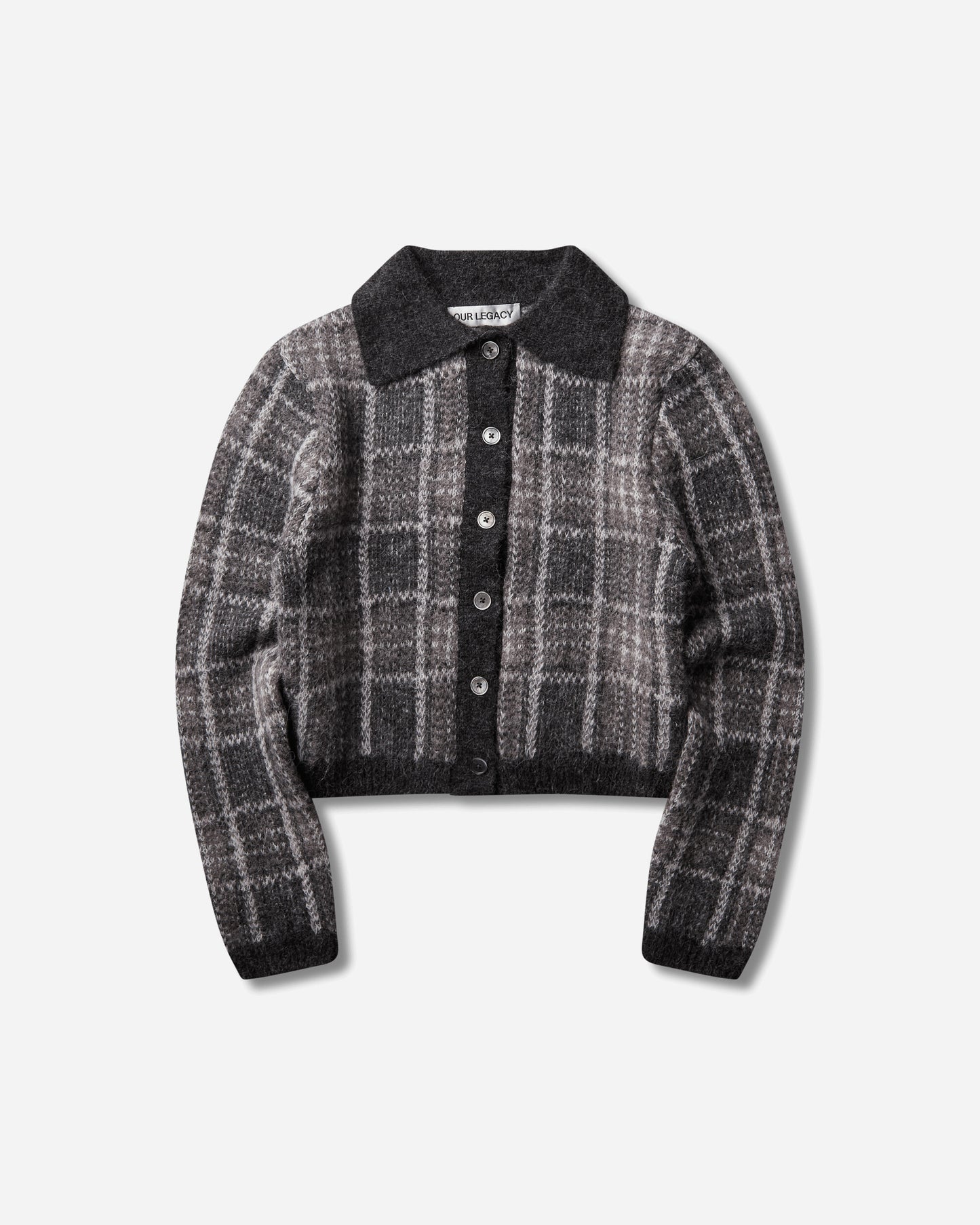 Our Legacy Wmns Mazzy Polo Grand Check Fuzzy Alpaca Knitwears Cardigans W4263MG 001
