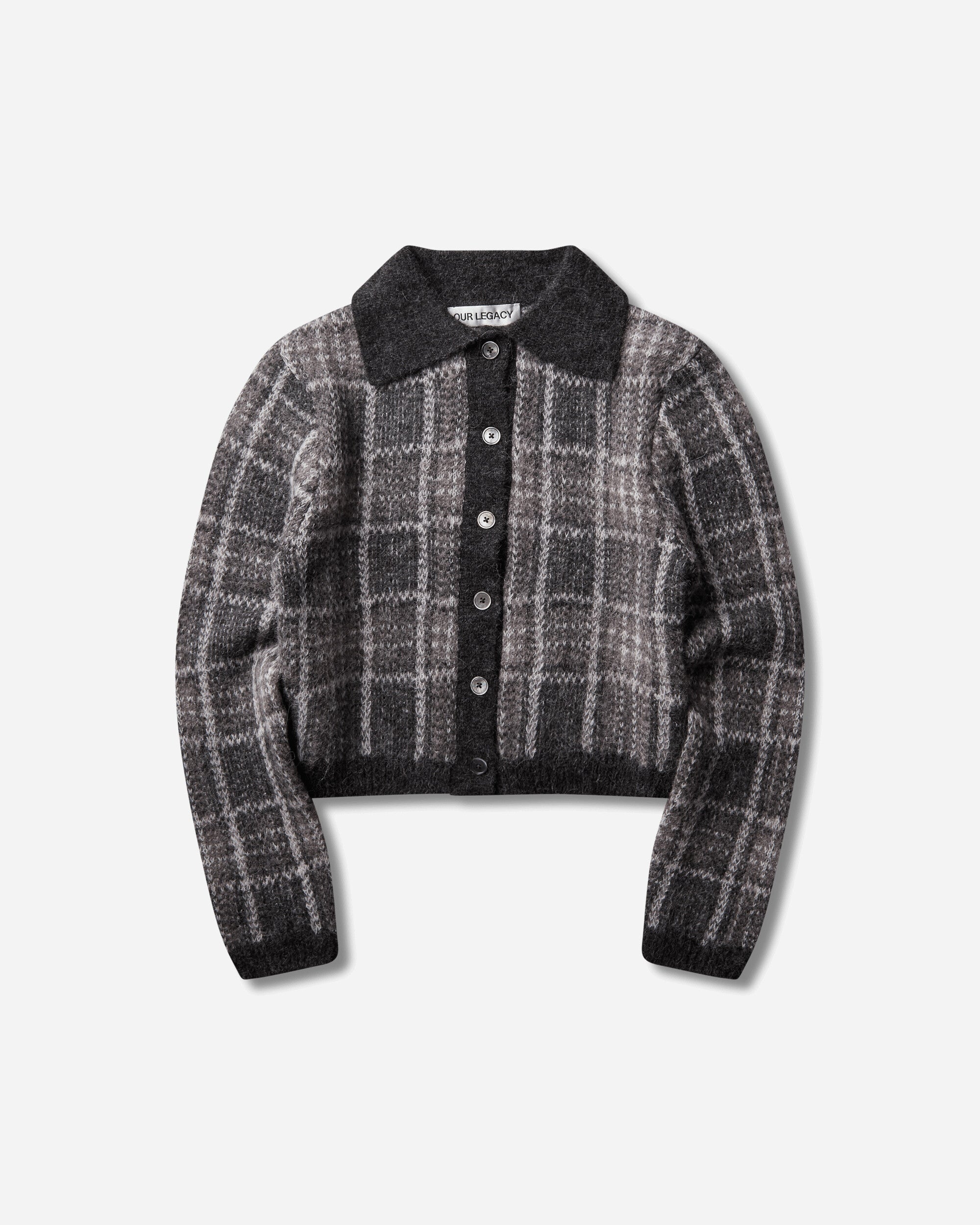 Our Legacy Wmns Mazzy Polo Grand Check Fuzzy Alpaca Knitwears Cardigans W4263MG 001