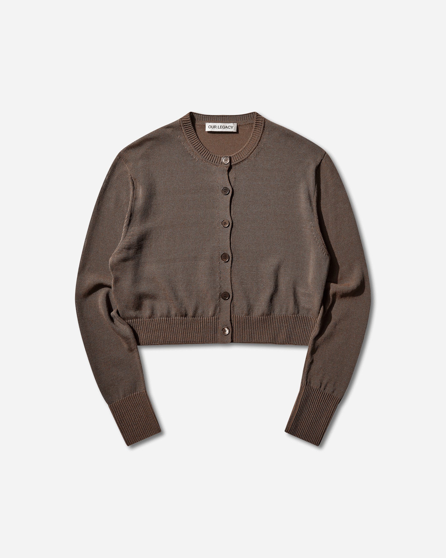 Our Legacy Wmns Micro Cardigan Cangiante Copper Tech Cotton Knitwears Cardigans W2263MC 001