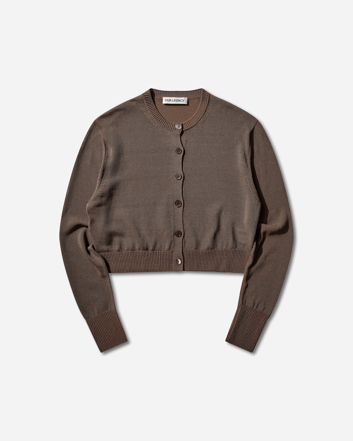 Our Legacy Wmns Micro Cardigan Cangiante Copper Tech Cotton Knitwears Cardigans W2263MC 001