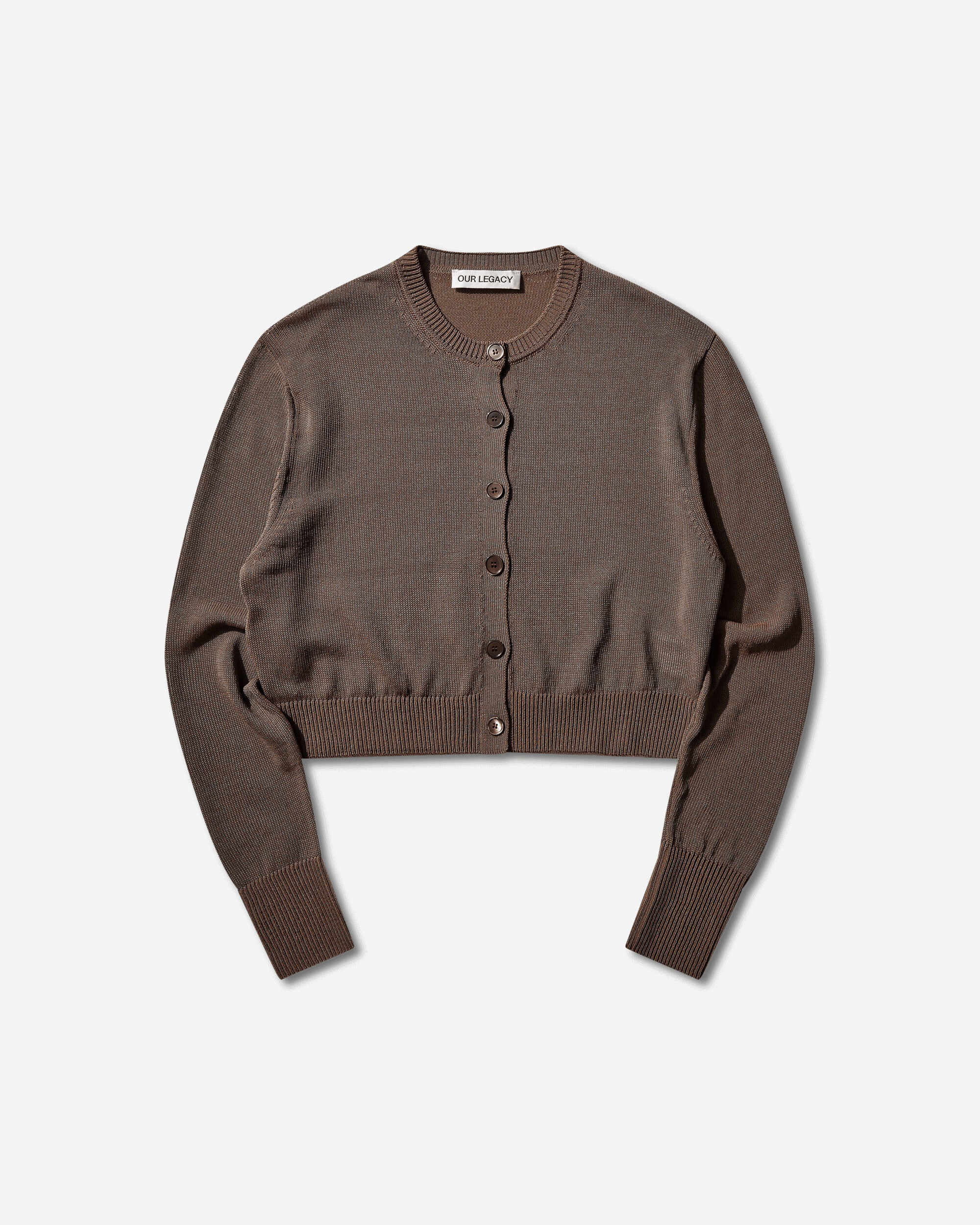 Our Legacy Wmns Micro Cardigan Cangiante Copper Tech Cotton Knitwears Cardigans W2263MC 001