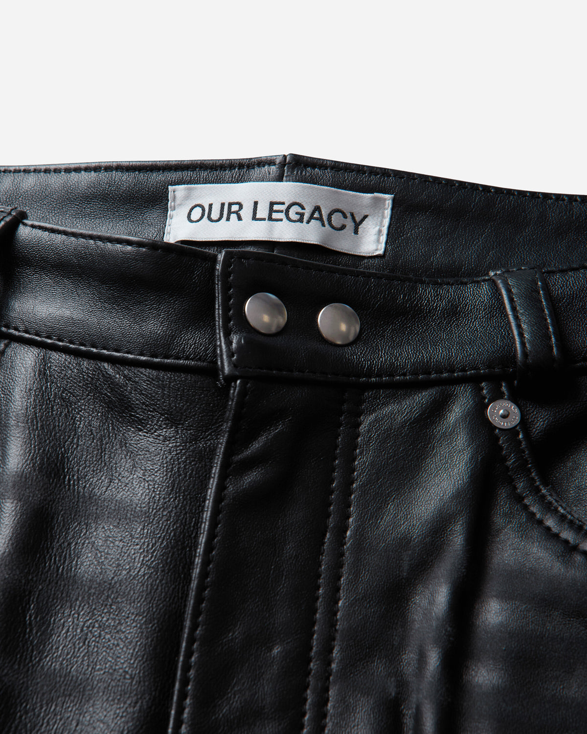 Our Legacy Carlson Cut Whisker Black Buffed Lambskin Pants Casual M2269CW 001