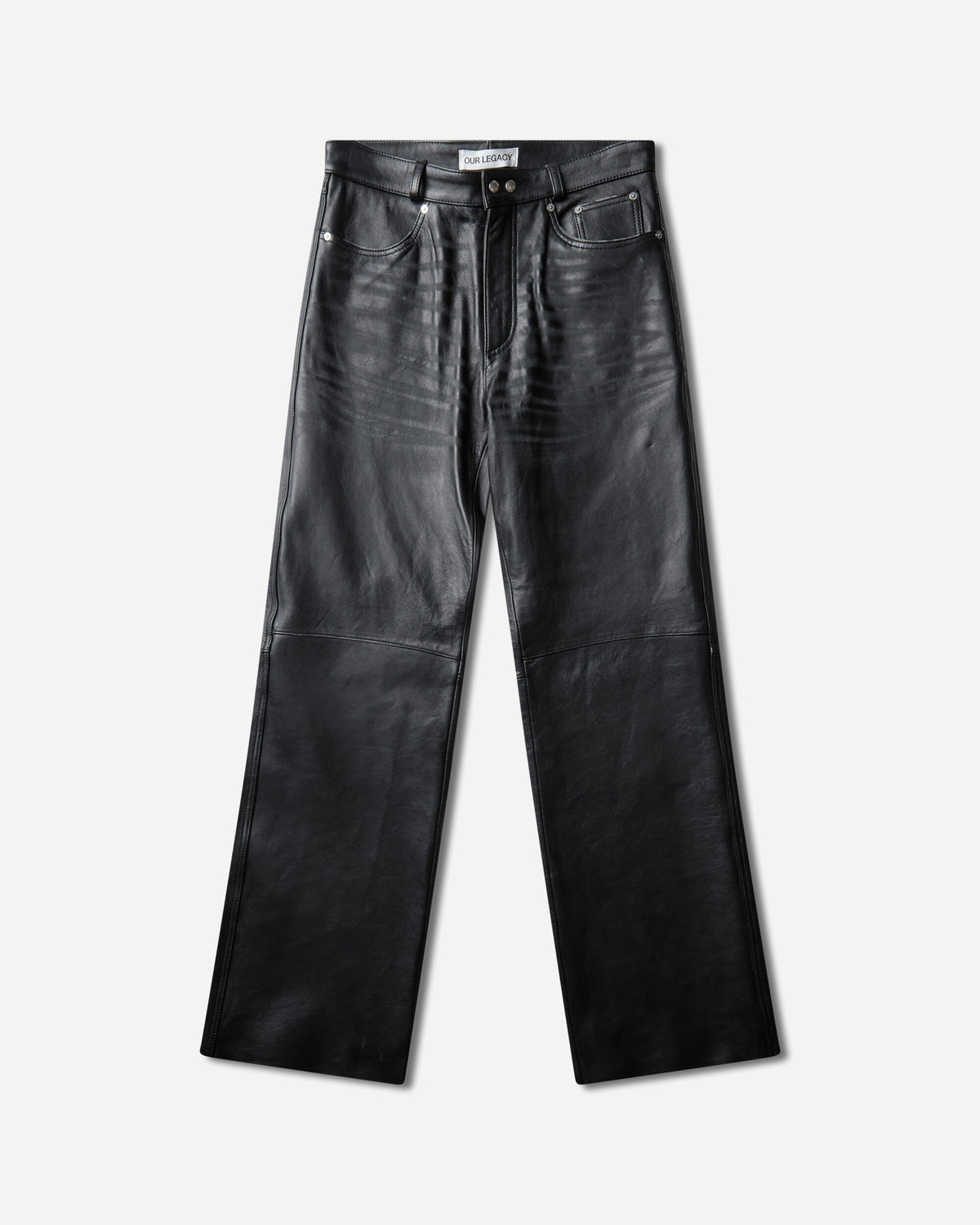 Our Legacy Carlson Cut Whisker Black Buffed Lambskin Pants Casual M2269CW 001