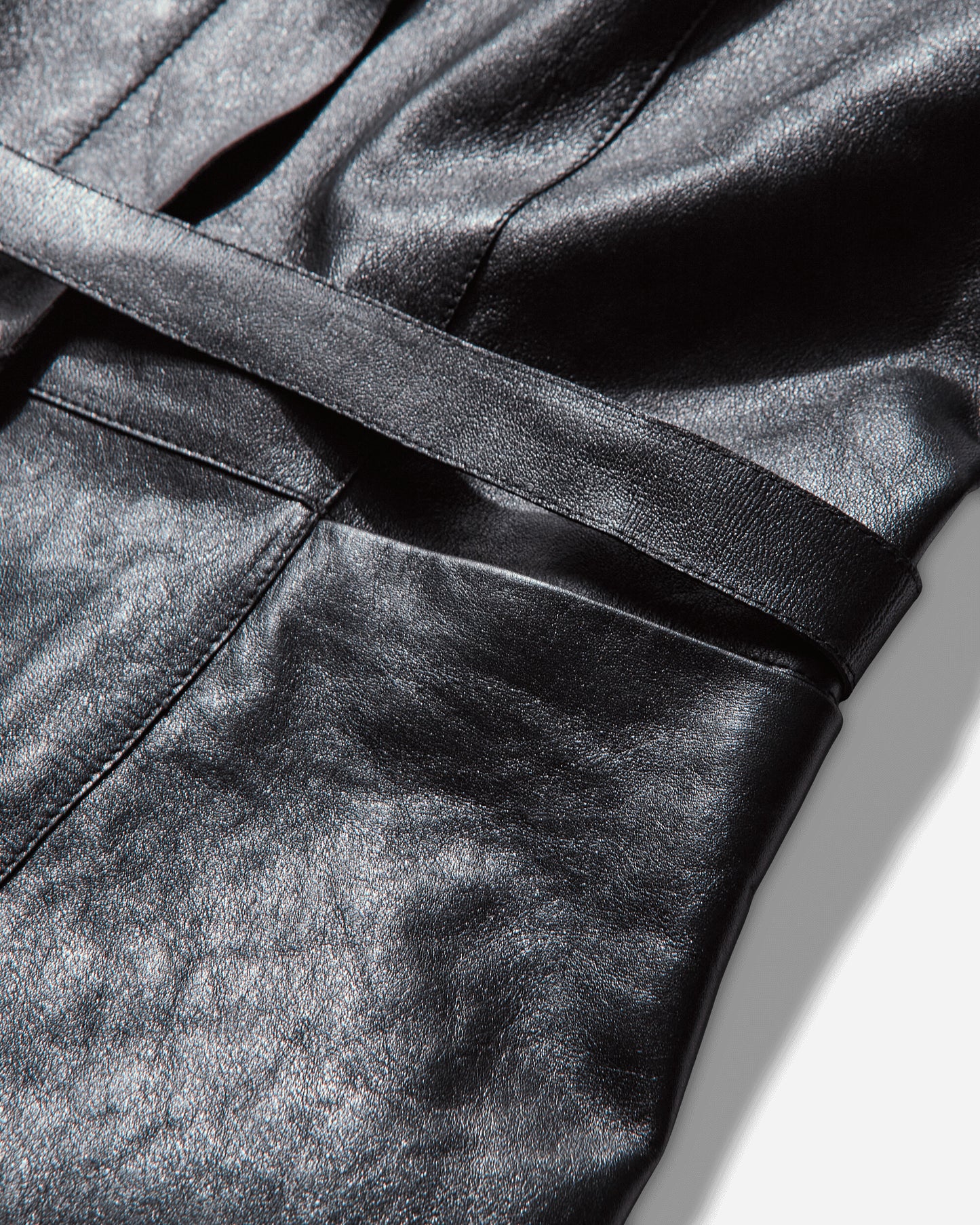 Our Legacy Wmns Concealed Coat Sable Black Fluid Calfskin Coats and Jackets Coats W4259CS 001