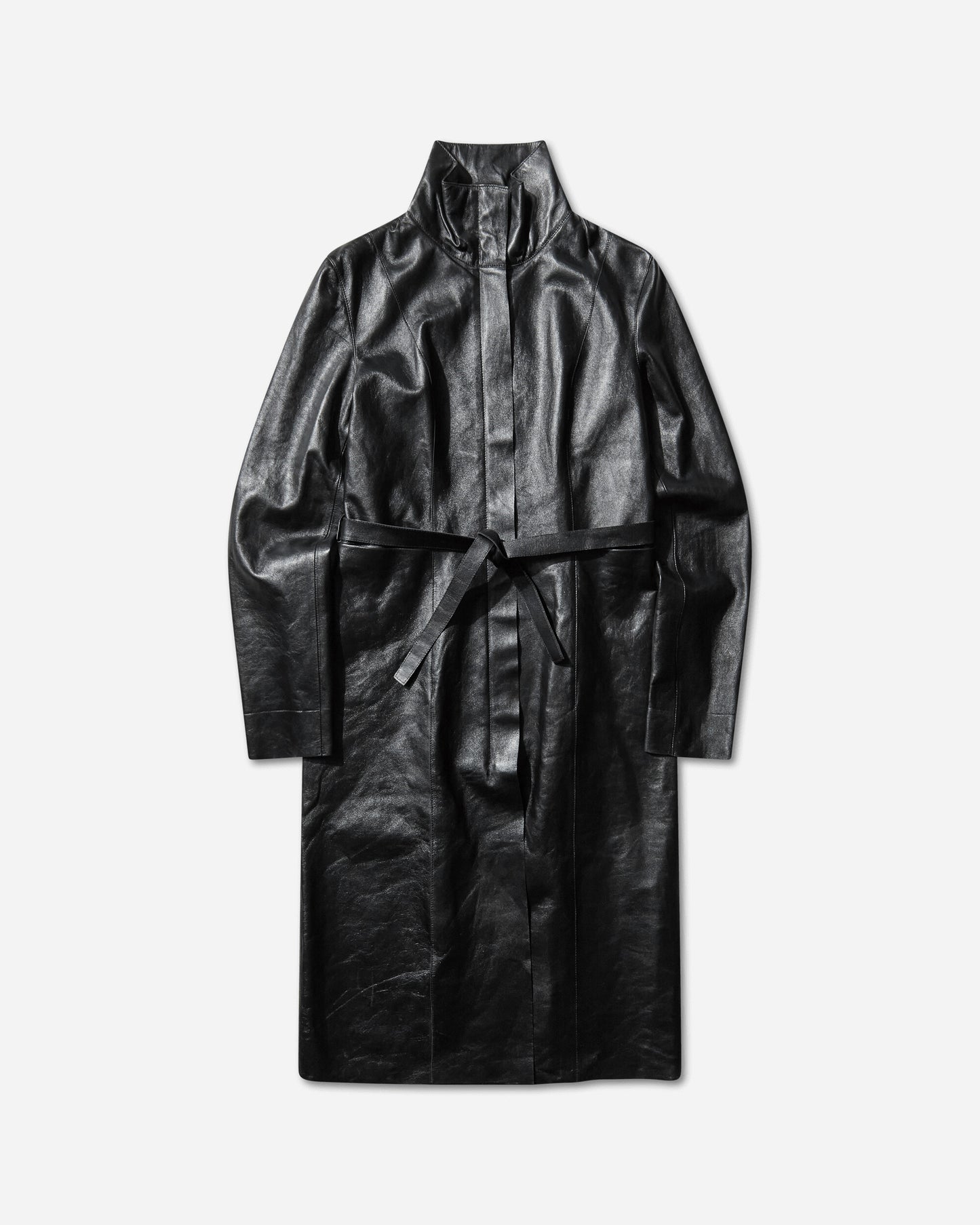 Our Legacy Wmns Concealed Coat Sable Black Fluid Calfskin Coats and Jackets Coats W4259CS 001