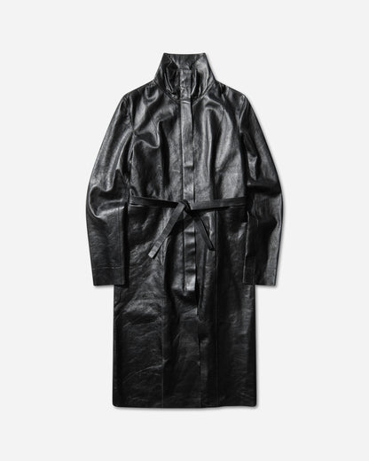 Our Legacy Wmns Concealed Coat Sable Black Fluid Calfskin Coats and Jackets Coats W4259CS 001