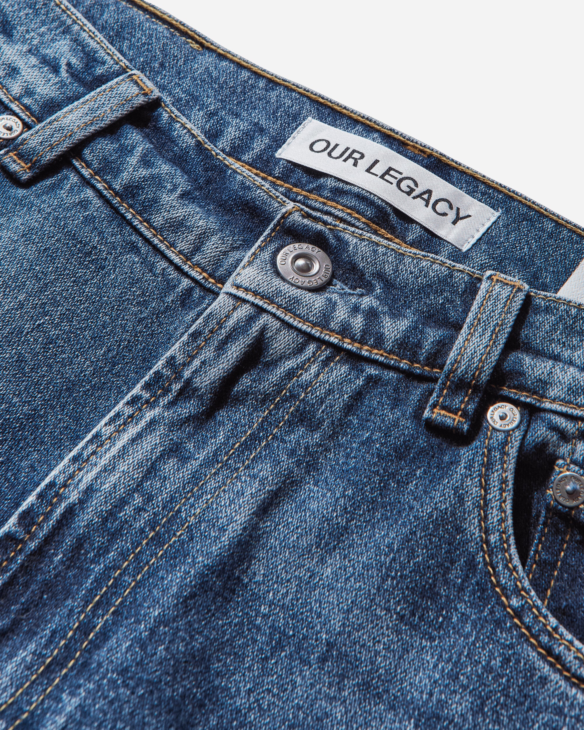 Our Legacy Carlson Cut Rodeo Wash Broken Twill Pants Denim M4255RR 001