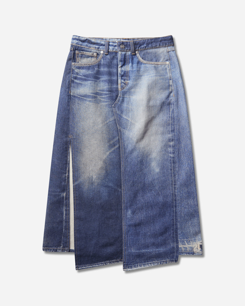 Our Legacy Wmns Craft Skirt Azure Print Skirts Denim Skirts W4265CAZ 001