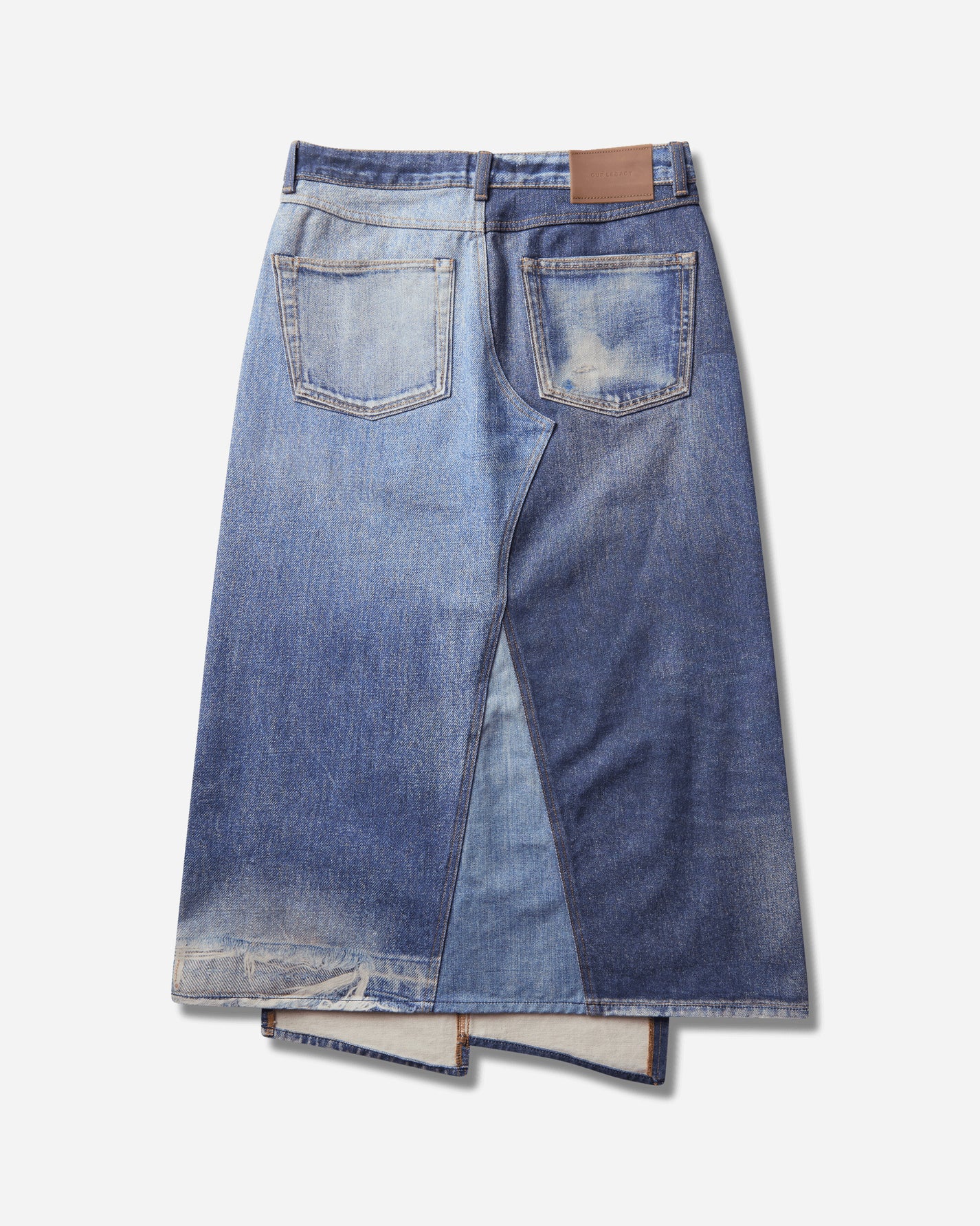 Our Legacy Wmns Craft Skirt Azure Print Skirts Denim Skirts W4265CAZ 001