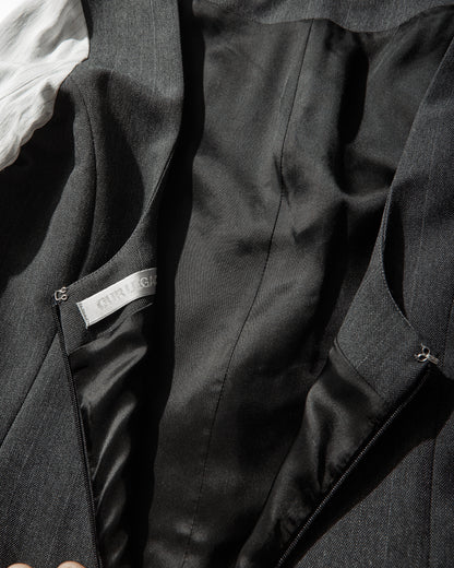 Our Legacy Wmns Firm Dress Shark Pinstripe Herringbone Dresses Dress Mid W2267FSP 001