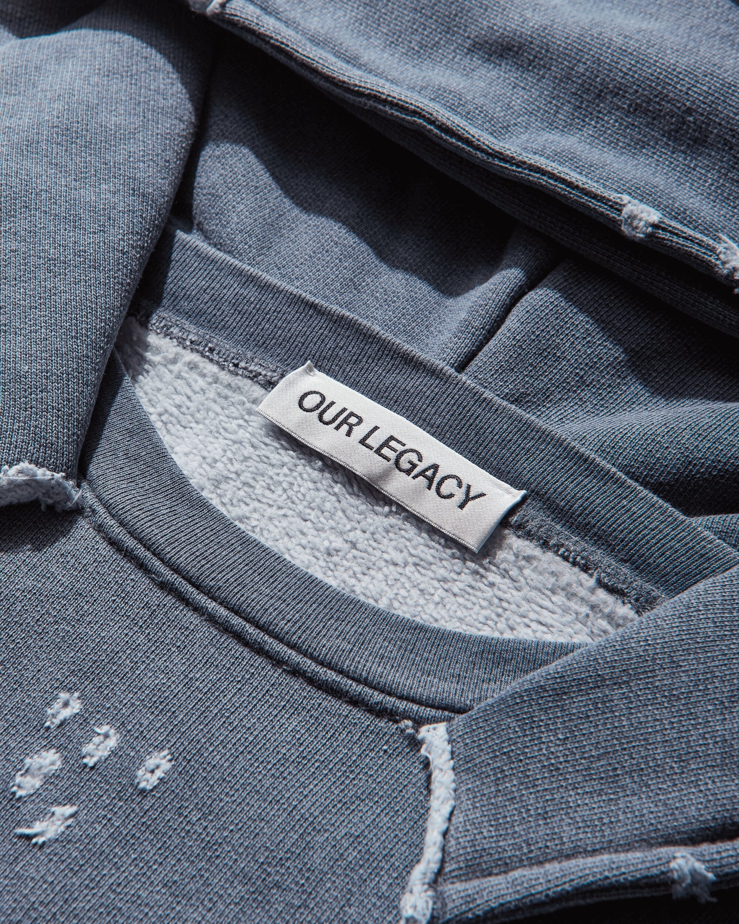 Our Legacy Relic Hoodie Blue 1000 Points Print Sweatshirts Hoodies M4256RF 001