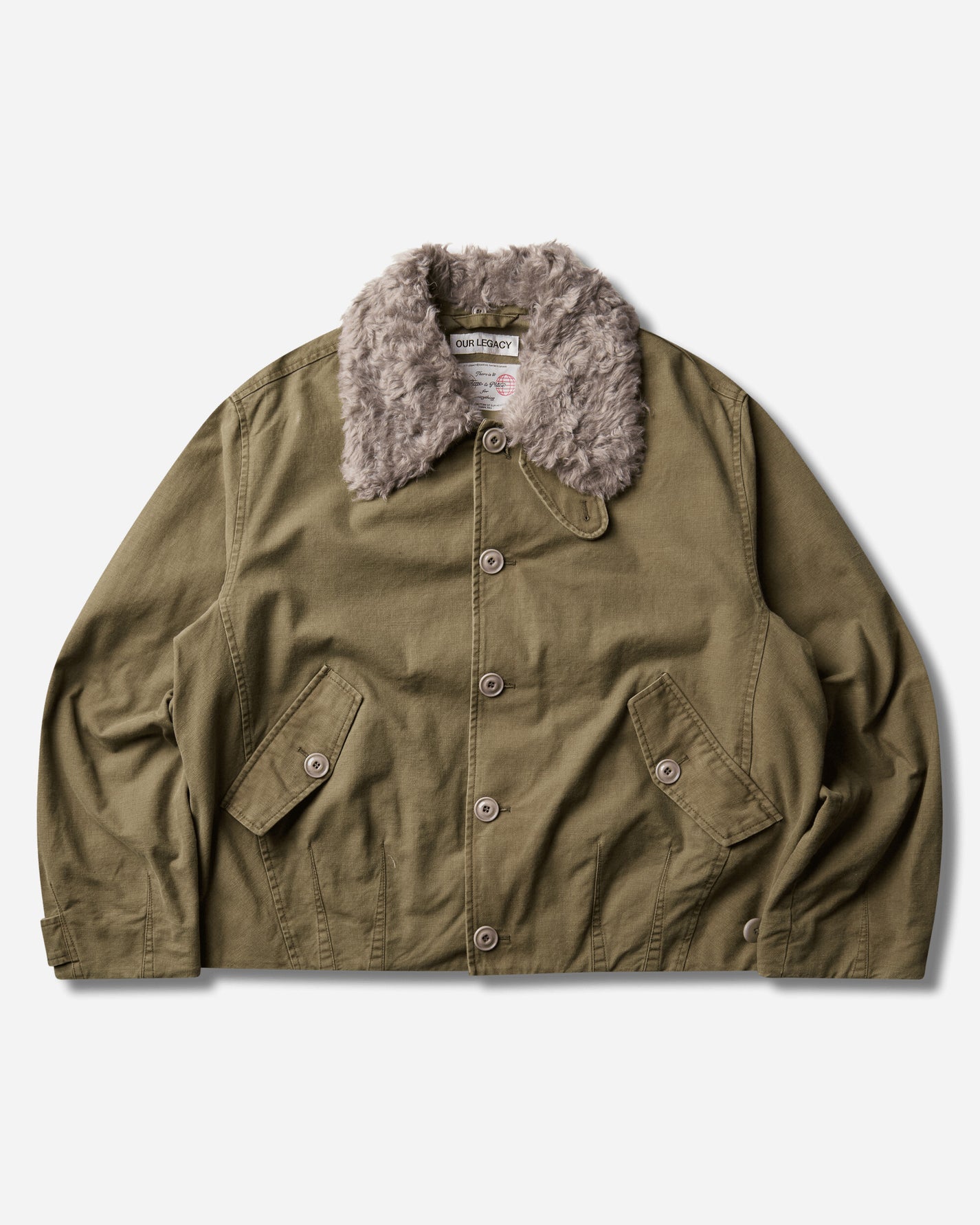 Our Legacy Aerial Jacket Pigment Khaki Knife Edge Twill Coats and Jackets Jackets M4261APK 001