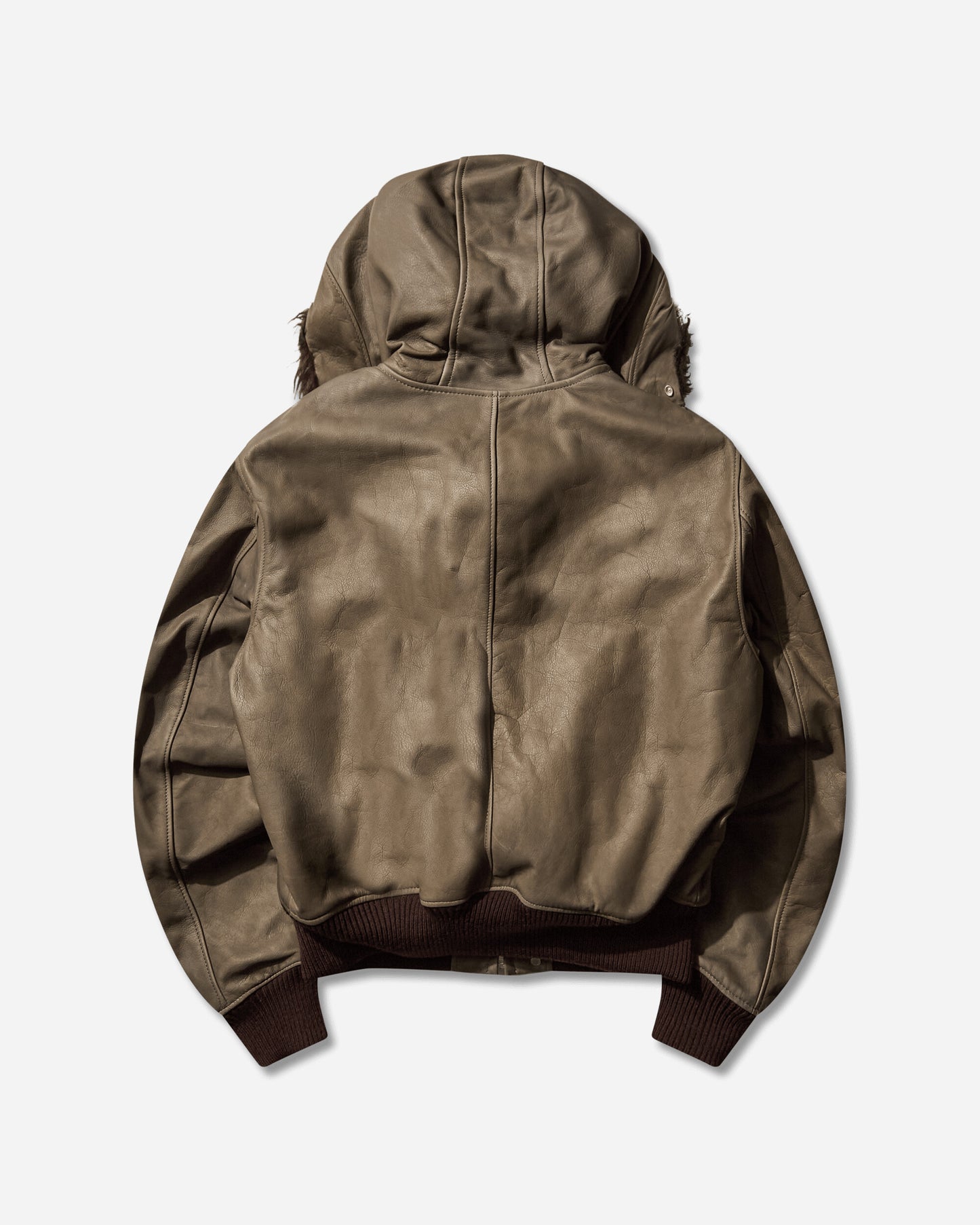 Our Legacy Compel Jacket Olive Waxy Cattle Hide Coats and Jackets Jackets M4259CO 001