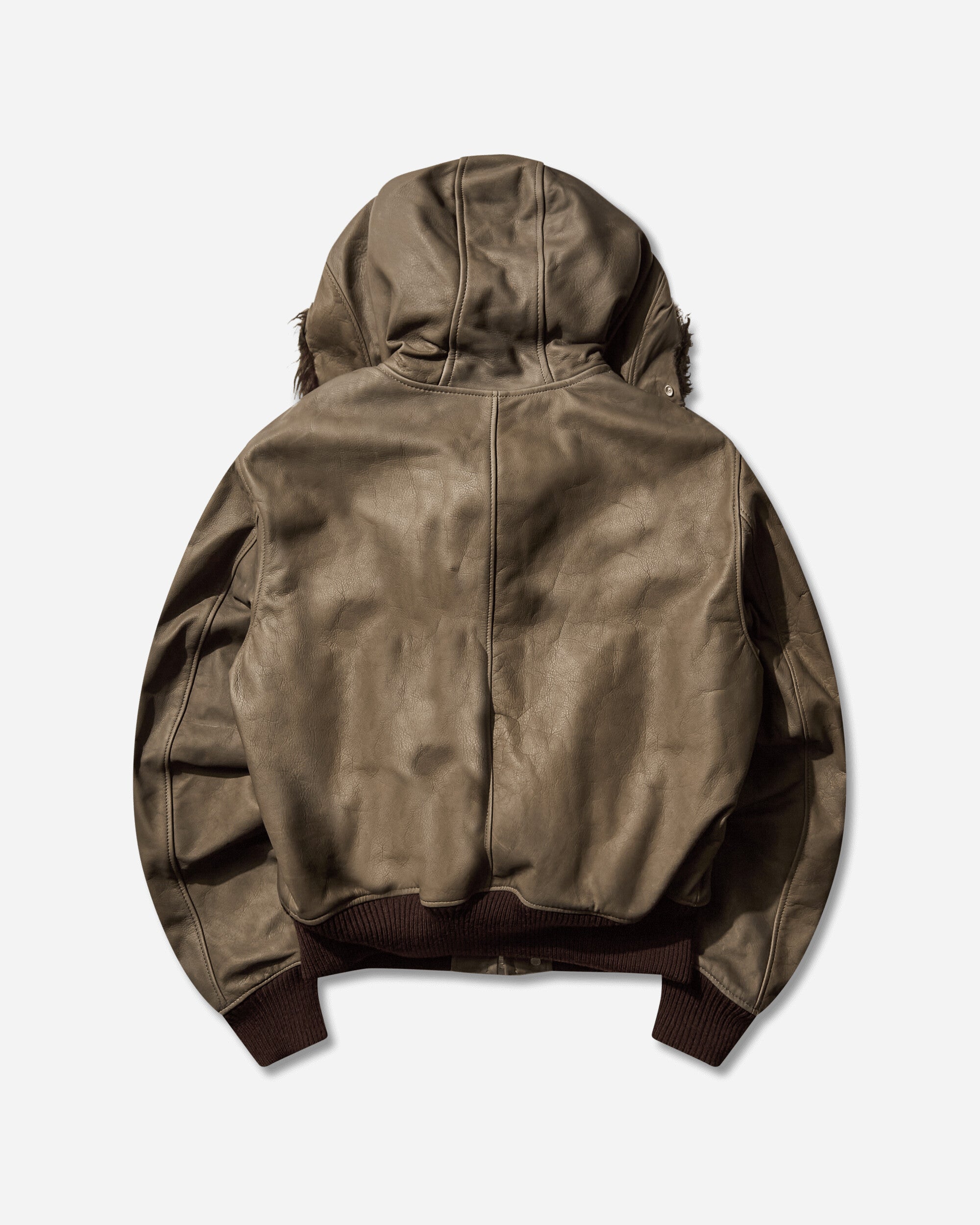 Our Legacy Compel Jacket Olive Waxy Cattle Hide Coats and Jackets Jackets M4259CO 001