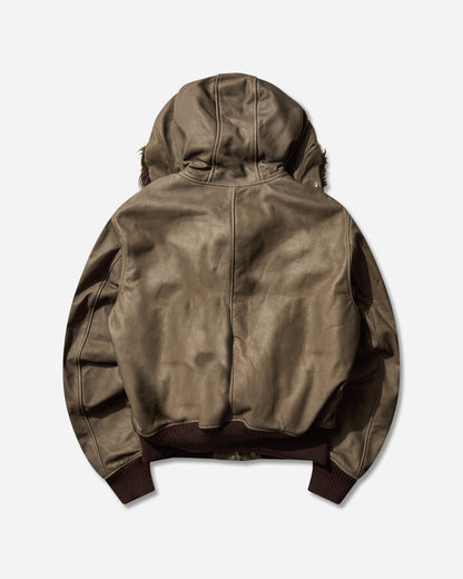 Our Legacy Compel Jacket Olive Waxy Cattle Hide Coats and Jackets Jackets M4259CO 001