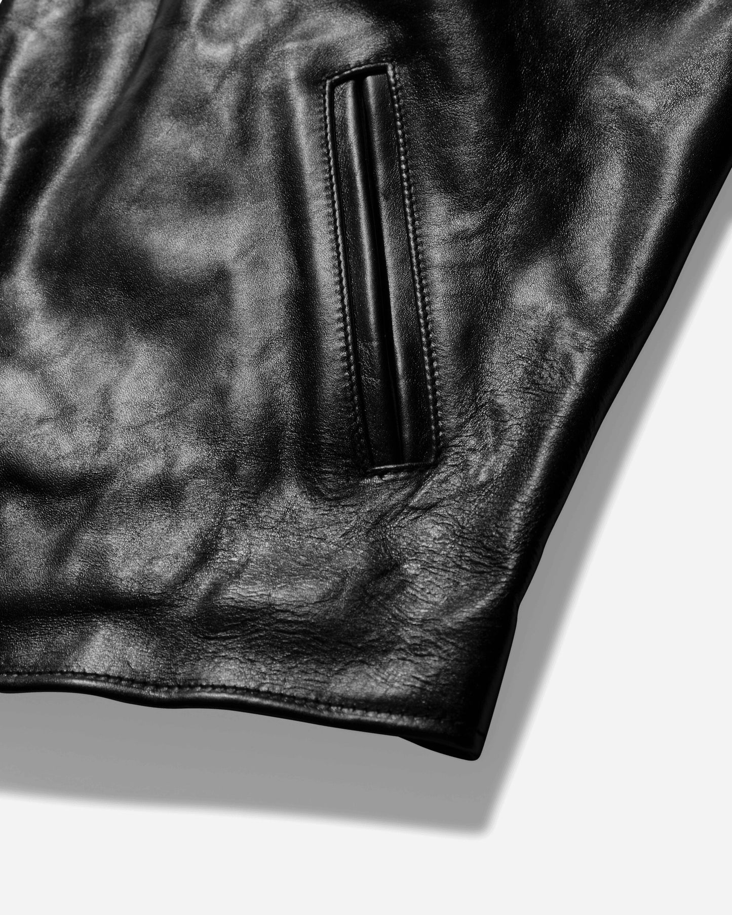 Our Legacy Mini Jacket Top Dyed Black Leather Coats and Jackets Jackets M4239MTD 001