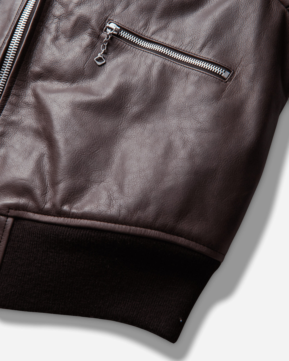 Our Legacy Wmns Mini Bomber Matted Brown Waxed Bovine Coats and Jackets Leather Jackets W4269MM 001
